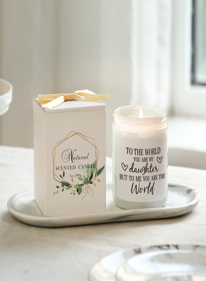 KORMMCO Daughter Christmas Gifts from Mom, You are My World Candle Gifts, Unique Daughter Gift from Mom, Lavender Scented Candle, Mothers Day Graduation Back to School Wedding Bridal Shower Gift - Image 5